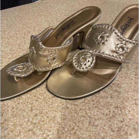 Jack Rodgers,heals,silver, wore 2 times, sprained ankle- unable to wear-ADORABLE - Picture 7 of 9